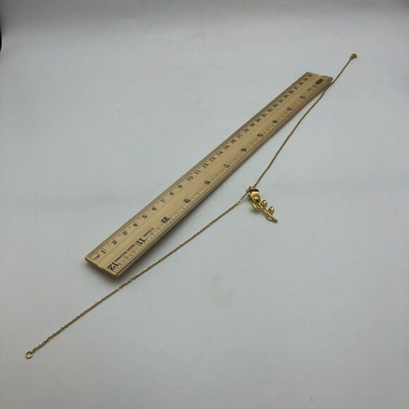 Rose Flower 18K Gold Plated Women's Necklace Hypoallergenic Waterproof Jewelry - Picture 11 of 11